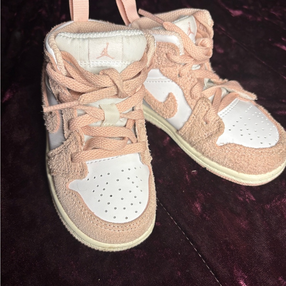 Jordan Pink and White Sneakers Classic Design
